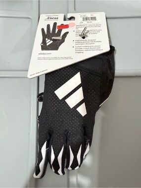 adidas Black and White Men's Grip Gloves